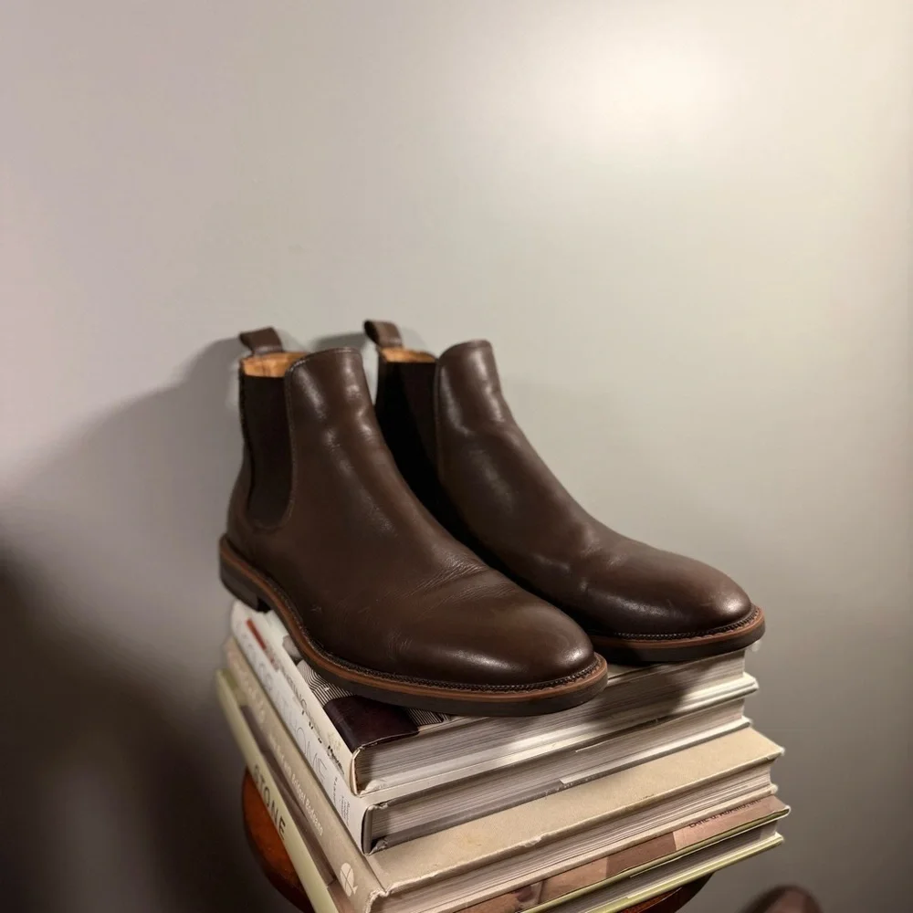 Black Brown Black Crown 1826 Dark Brown Leather Men’s Ankle Boots
